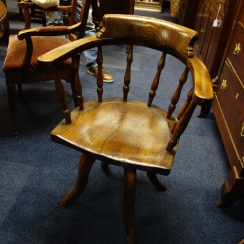 Engelse bureaustoel, Antieke Engelse bureaustoel uit 1890